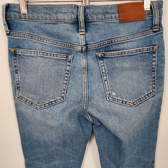 J. Crew Demi Boot Crop Jeans Mid-rise Distressed Medium Wash 27P - Picture 9 of 12